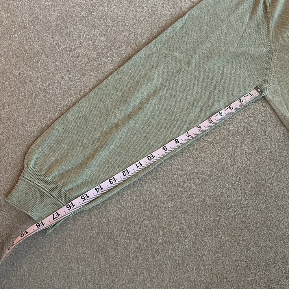 Saks Fifth Avenue Tan Brown sz L Cotton Blend Mock Neck Sweater EUC Stretch VTG - Picture 9 of 16